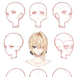 おねえさん顔角度別描き分け表 / February 2nd, 2025