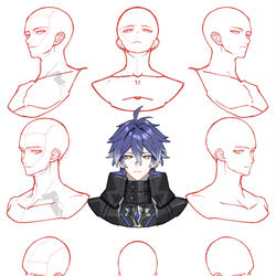 男性顔 角度別描き分け表 / October 2nd, 2025