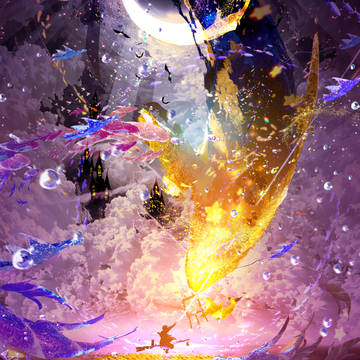 TrickOrTreat2024, scenery, illustration / 月光花‐万聖節