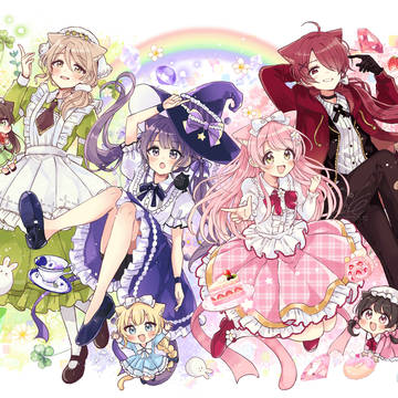 group picture, cat ears, yuri / 「猫メル」集合イラスト
