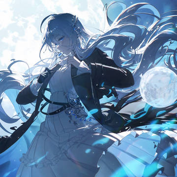 illustration, girl, work illustration / ブルームーン