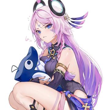 Genshin Impact, Lace-up Sandals, squatting / シトラリ