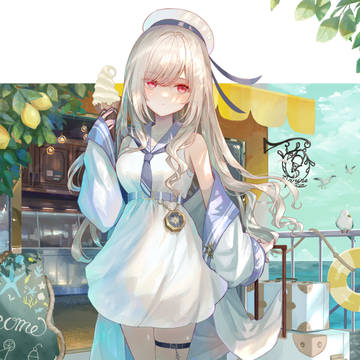 original, girl, white hair / Wandering Bon Voyage