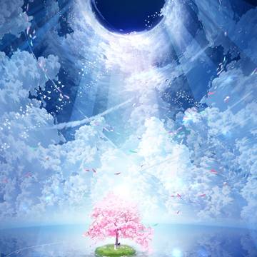 scenery, original, background / 1♡1RTごとにリアルに1年成長する桜 2025ver
