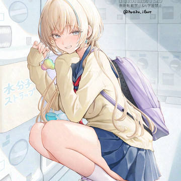 girl, original, uniform / やった!