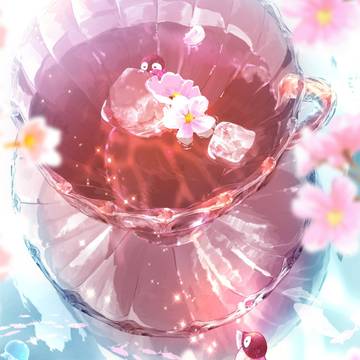 scenery, solo exhibition, sakura / 春香るアイスティー🌸