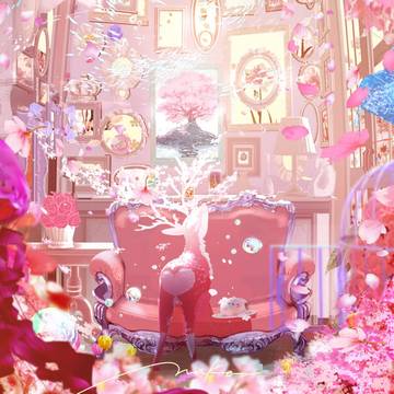 pixivSakuraEffect, original, sakura / ひみつの桜色の部屋