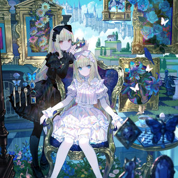 twins, flower, picture frame / アリスと記憶の御屋敷で