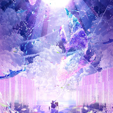 scenery, background, illustration / 月光花『藤舞い降りる』
