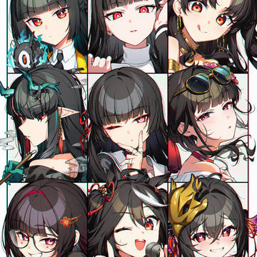 girl, black hair, red eyes / 黒髪赤眼 まとめ