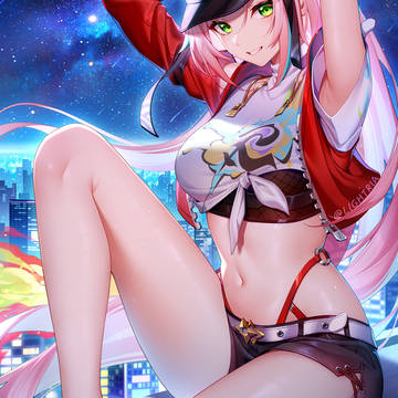 Honkai: Star Rail, bellybutton, ponytail / 乱破🎨_差分