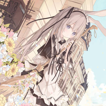 maid, animal ears, bunny ears / メイドさん