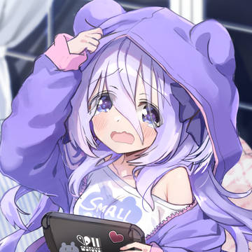 young lady, game, hoodie / お嬢様と夜更かしゲーム