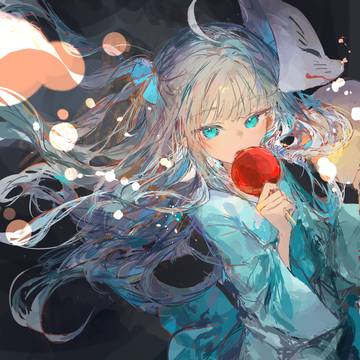 original, silver hair, yukata / 夏祭