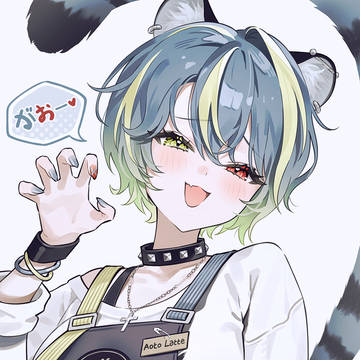 virtual YouTuber, fanart, cute / 碧虎ラテさん🐯☕