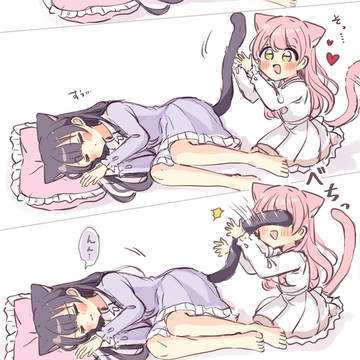 original, animal ears, cat ears / ルコラのしっぽが好きなモコ