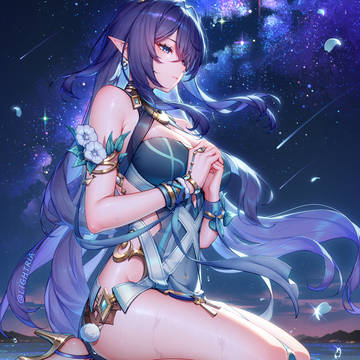Genshin Impact, bewitching thighs, toes / ラウマ🎨