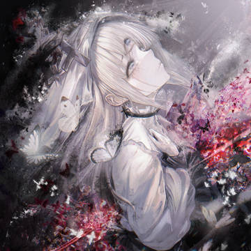 white hair, 365daysArt, Magical Girl Witch Trials / 氷上メルル(魔女化)