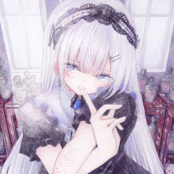 original, traditional, color pencil / 秘密ね