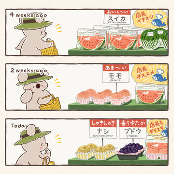 スーパーで季節の歩みを感じるコアラ / September 28th, 2025