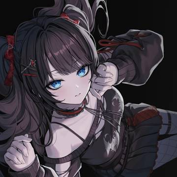 girl, psycho, black hair / 愛して愛して愛して