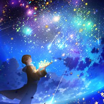 scenery, background, starry sky / WISH