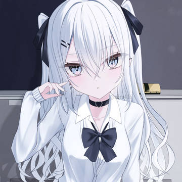 original, girl, white hair / クラスのGAL