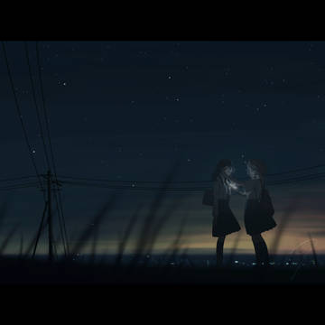 original, scenery, starry sky / 帰途