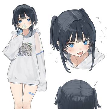 original, hoodie, thighs / 青藍です。