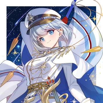 girl, marching band, military uniform / 星瞳