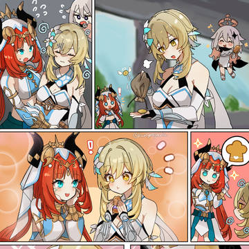 Lumine (Genshin Impact), Nilou, yuri / ニィロウに助けられる蛍ちゃん