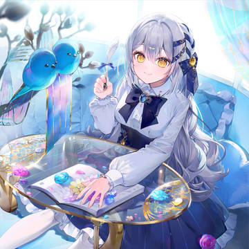 work illustration, girl, silver hair / 【仕事絵】 PROTAGONIST