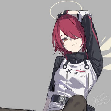 Arknights, Exusiai (ArKnights), black stockings / day65