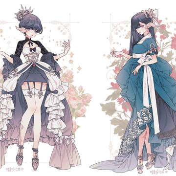 drawing, Rococo, young girl / ♥cm♥