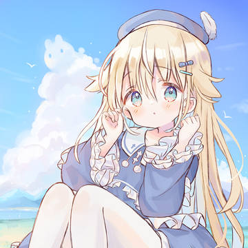 girl, Skeb, frills / (^▽^)