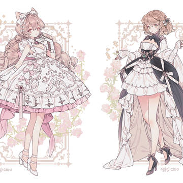 dress, drawing, Rococo / 🌼cm🌼