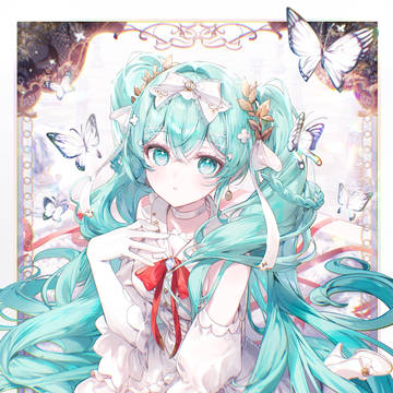 hatsune miku, VOCALOID, white dress / 白い雪のプリンセスは