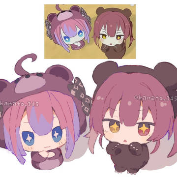 Houshou Marine, Virtual Youtuber 100+ bookmarks / 姉妹みたいで可愛い🧸 / August 25th, 2025
