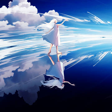 original, scenery, fantasy / blue and blue