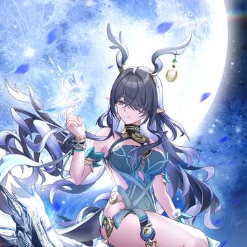 Genshin Impact, illustration, young girl / 邀‘月’同行