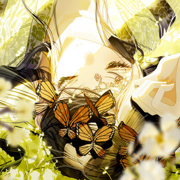 original, girl, butterfly / みどり