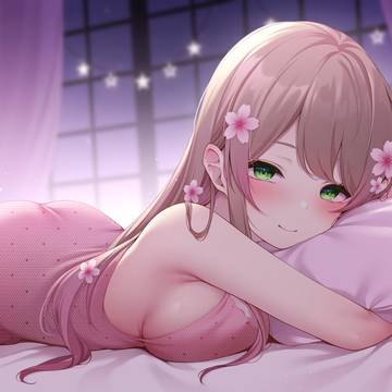 original, work illustration, prone position / 輝月さくら