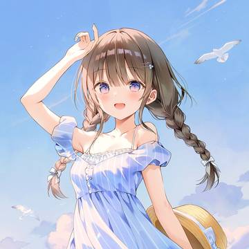 girl, young girl, sea / End of summer