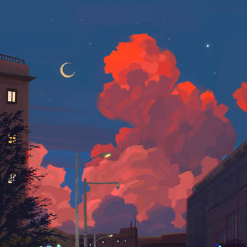 scenery, sky, aesthetic / 夏天已经过去