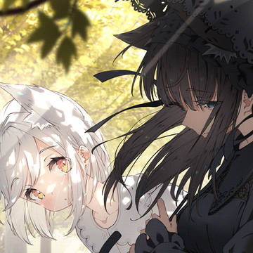 original, white hair, animal ears / 私には資格がない