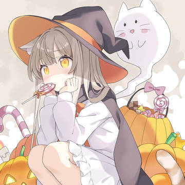 original, animal ears, halloween / ハロウィンまだかな~🐱🎃