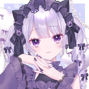 original, girl, silver hair / ⟡.·*.💜⟡.·*.
