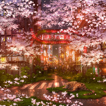 fantasy Tokyo, ruins, scenery / 歌舞伎町幻想