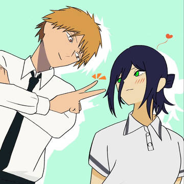 Reze, denji, Chainsaw Man / 仲良い2人